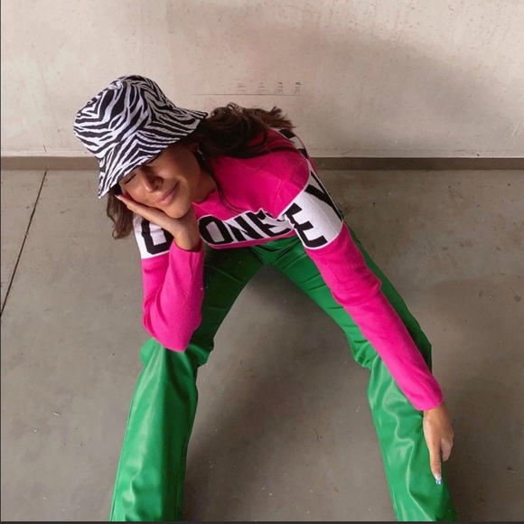 ZARA COLOURED FAUX LEATHER TROUSERS GREEN SIZE-XL - Picture 12 of 16